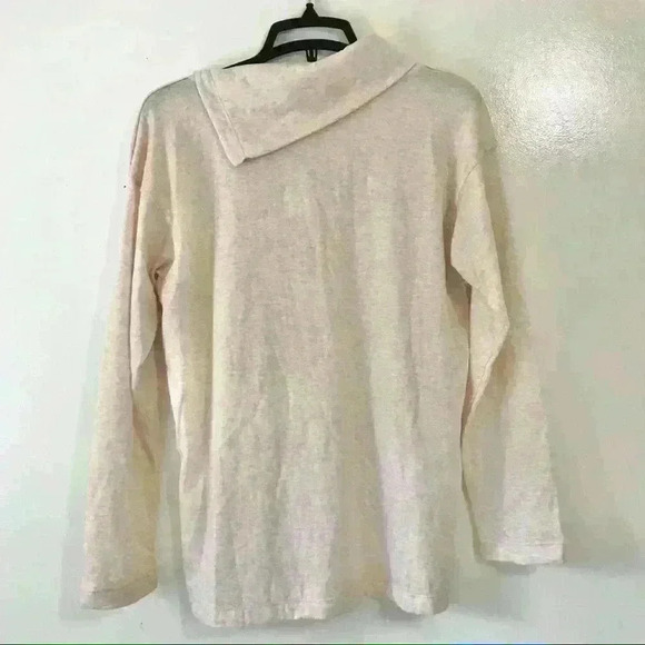 Max Studio Blush Pink Side Slit Turtle Neck Long Sleeve Pullover - Picture 5 of 7